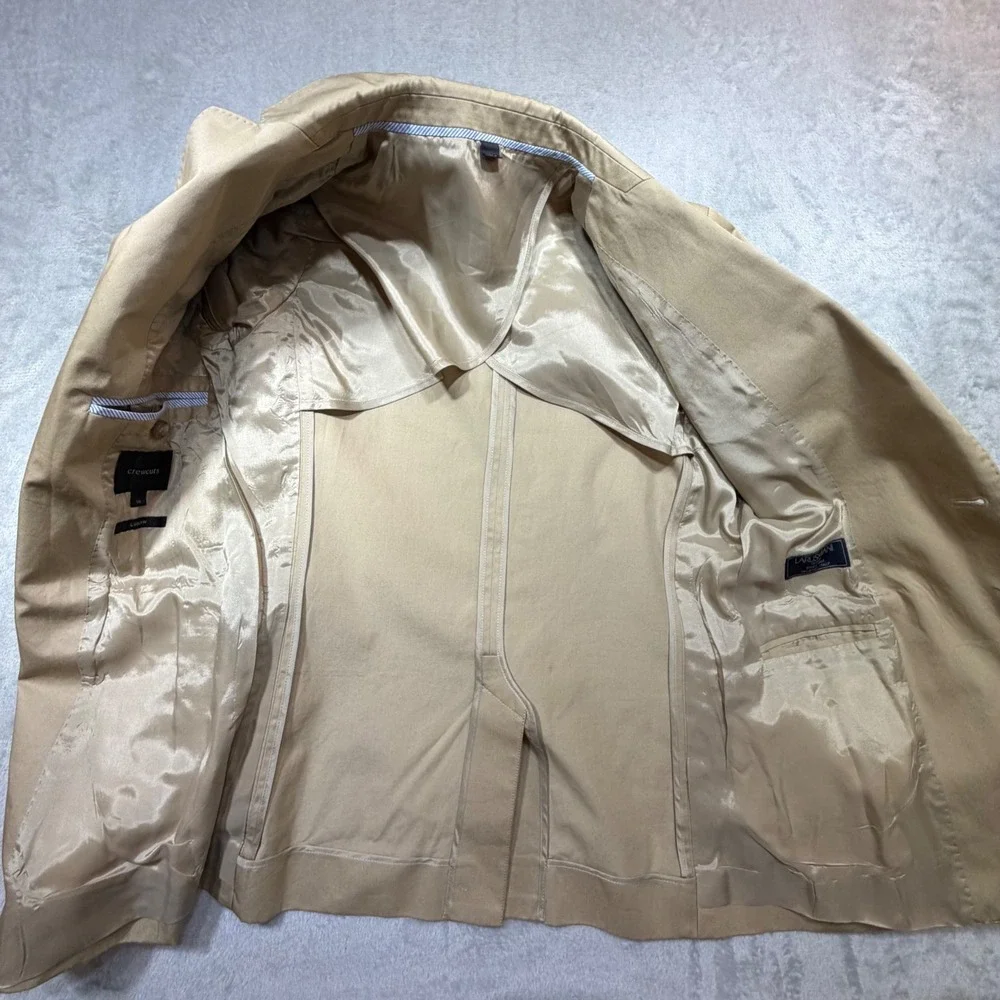 Crewcuts Ludlow Blazer Size 16 Tan Khaki luxury Larusmiani Italian Cotton Jacket
